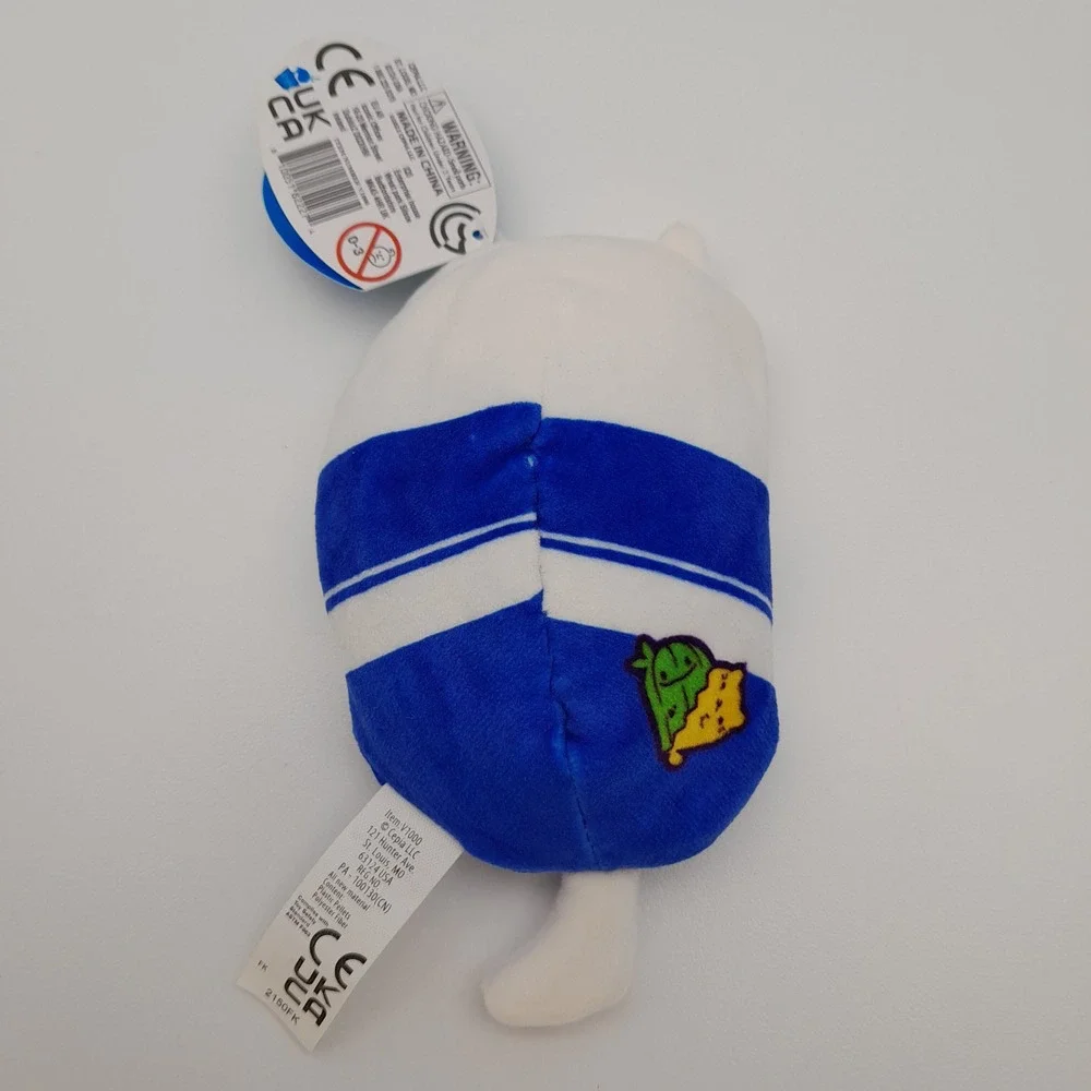 Cats vs Pickles Pom-Paws 113 Plush Bean Bag Toy Cheerleader Cat White Blue